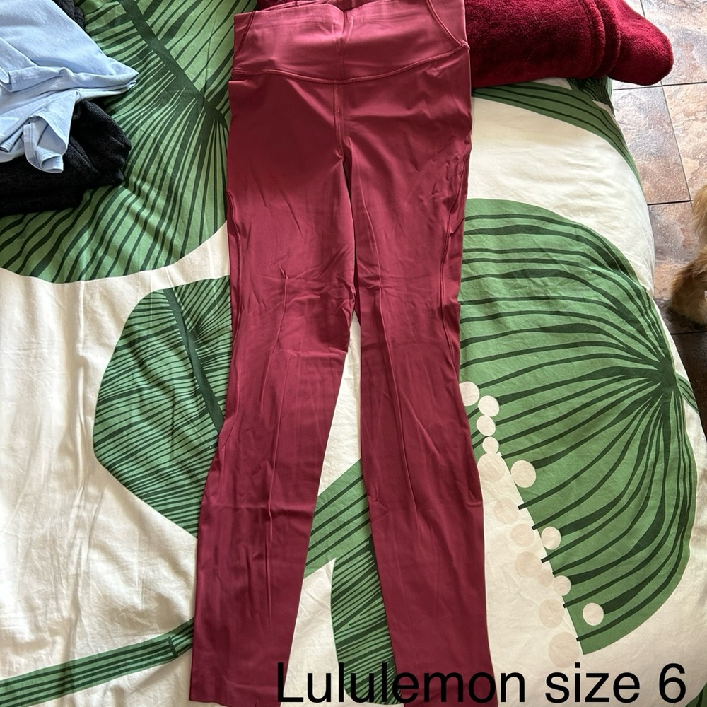 Lululemon Athletica Red Leggings